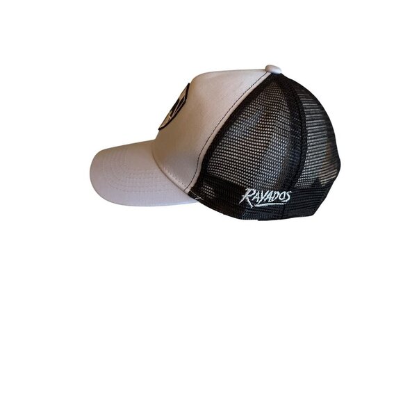 Rayados White & Black Trucker Cap With Logo Adjustable Snapback Mesh Hat - Picture 2 of 5